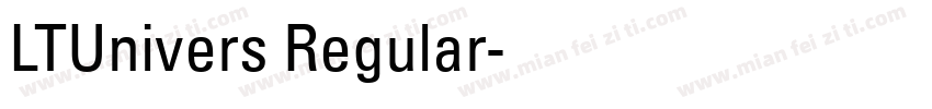LTUnivers Regular字体转换